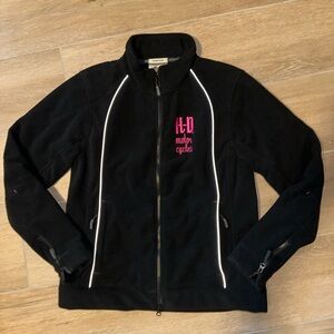 Women’s Harley Davidson Fleece Zip front Black/pink Jacket Medium